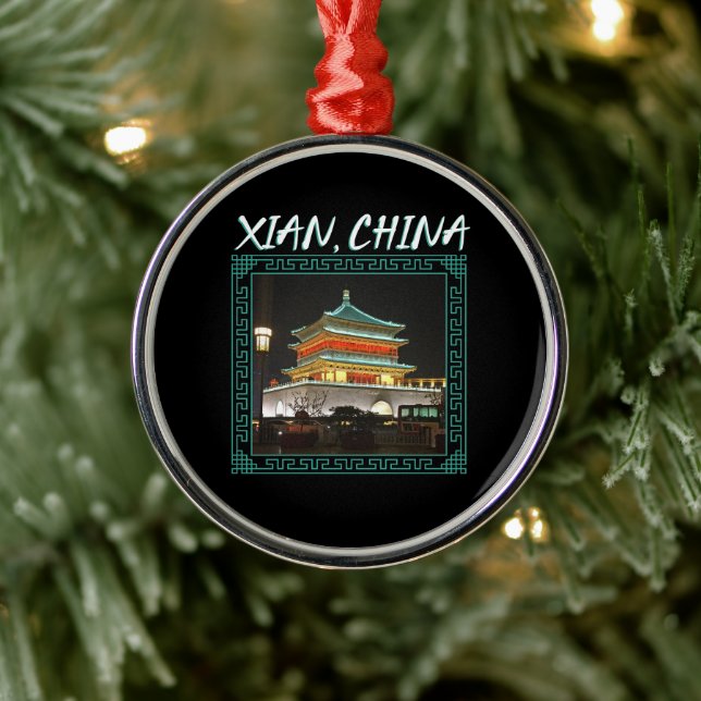 China's Ancient Xian Bell Tower Metal Tree Decoration (Tree)