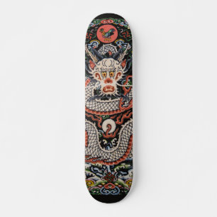China's Black-Background Flying Dragon Art Skateboard