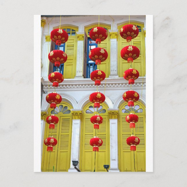 Chinatown colonial architecture Singapore Postcard (Front)