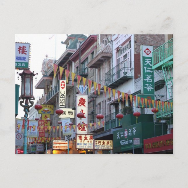 Chinatown in San Francisco Postcard (Front)