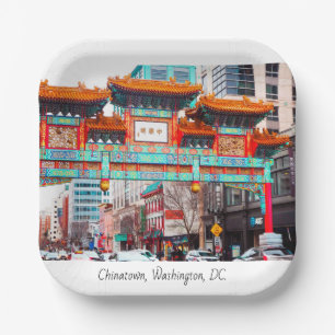 Chinatown in Washington, DC. Paper Plate