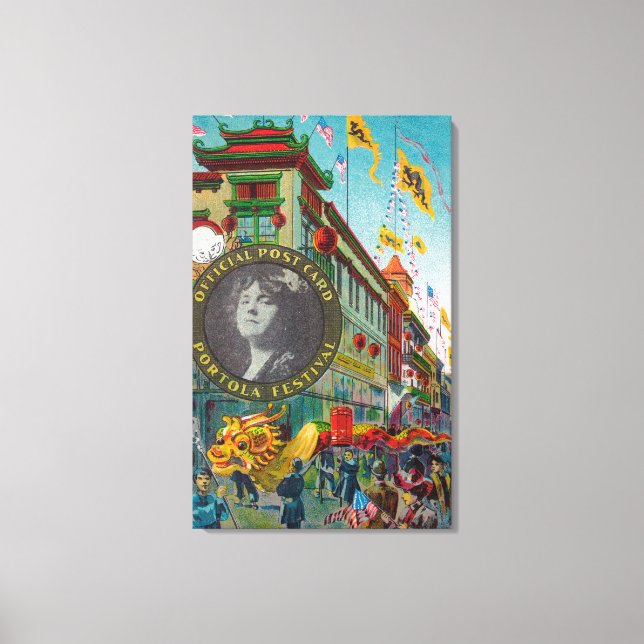 Chinatown Parade for Portola Festival Canvas Print (Front)