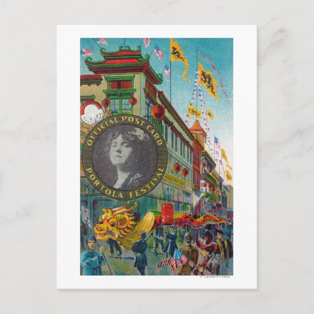 Chinatown Parade for Portola Festival Postcard (Front)