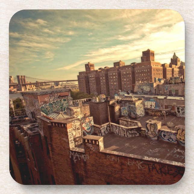Chinatown Rooftop Graffiti Coaster (Front)
