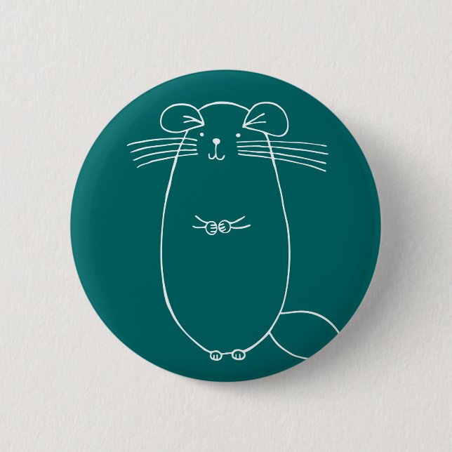 Chinchilla 6 Cm Round Badge (Front)