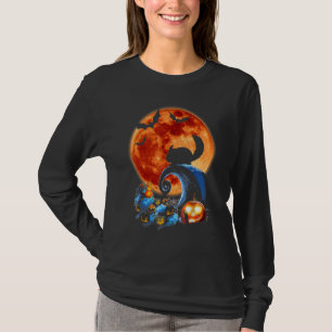Chinchilla And Moon Halloween Costume Silhouette T-Shirt