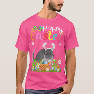 Chinchilla Bunny Egg Hunting Funny Chinchilla Happ T-Shirt