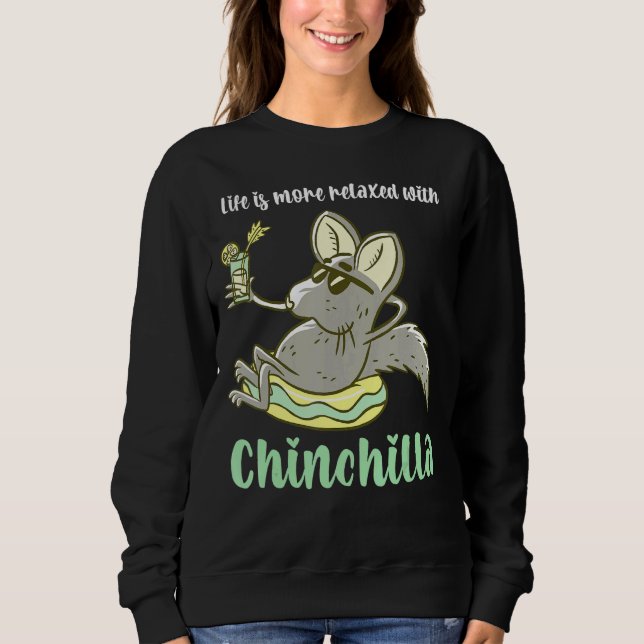 Chinchilla  Chinchillas Drinking Lemonade Pet Sweatshirt (Front)