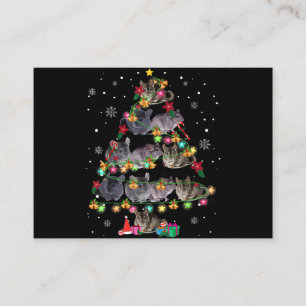 Chinchilla Christmas Tree Funny Rodents Lover Xmas Enclosure Card