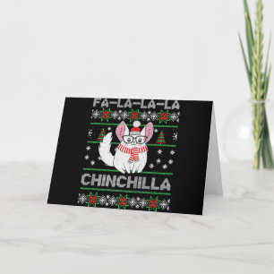 Chinchilla Christmas Ugly Gift For Chinchilla Love Card