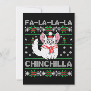 Chinchilla Christmas Ugly Gift For Chinchilla Love Invitation