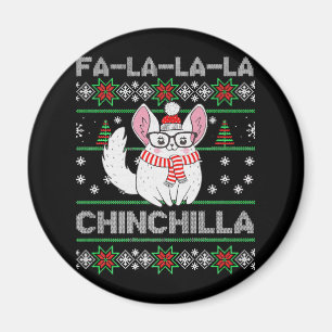 Chinchilla Christmas Ugly Gift For Chinchilla Love Magnet