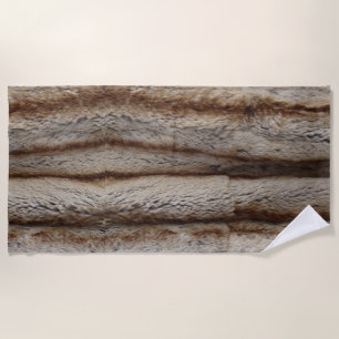 CHINCHILLA FUR BEACH TOWEL
