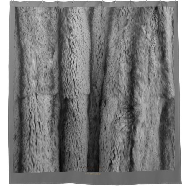 CHINCHILLA FUR GREY SHOWER CURTAIN (Front)