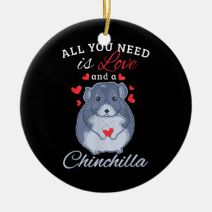 Chinchilla Gift Funny Cute Pet Animal Lover Owner Ceramic Tree Decoration