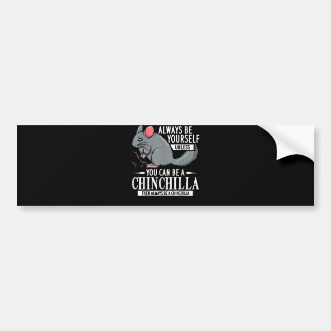 Chinchilla Gift Funny Cute Pet Bumper Sticker (Front)