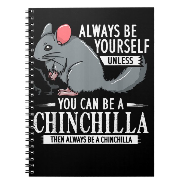 Chinchilla Gift Funny Cute Pet Notebook (Front)