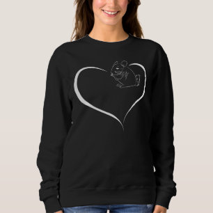 Chinchilla Heart Rodent Species Pet Animal Sweatshirt