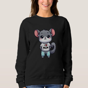 Chinchilla I Love Mum Pet Funny Mother Sweatshirt