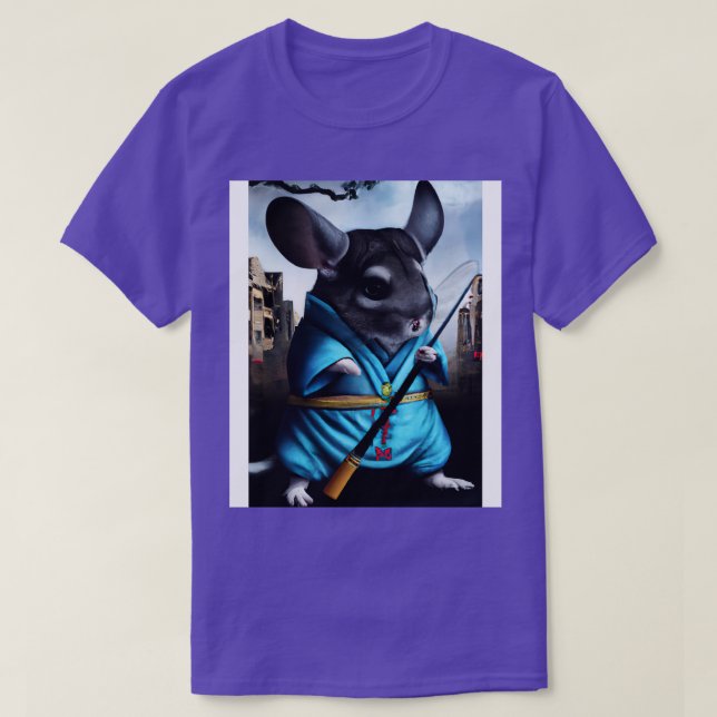 Chinchilla in a ninja costume 4 T-Shirt (Design Front)