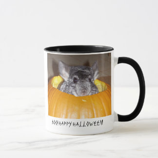 Chinchilla in pumpkin, BOO! HAPPY HALLOWEEN! Mug