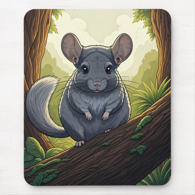 Chinchilla in the Forest Mouse Mat (Front)
