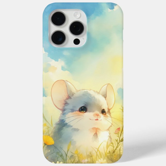 Chinchilla Joyful Glimpse of Wildflowers Case-Mate iPhone Case (Back)