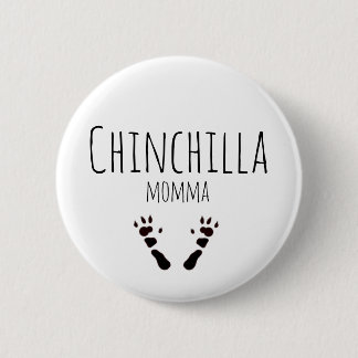 Chinchilla Momma - Paw-print Design 6 Cm Round Badge