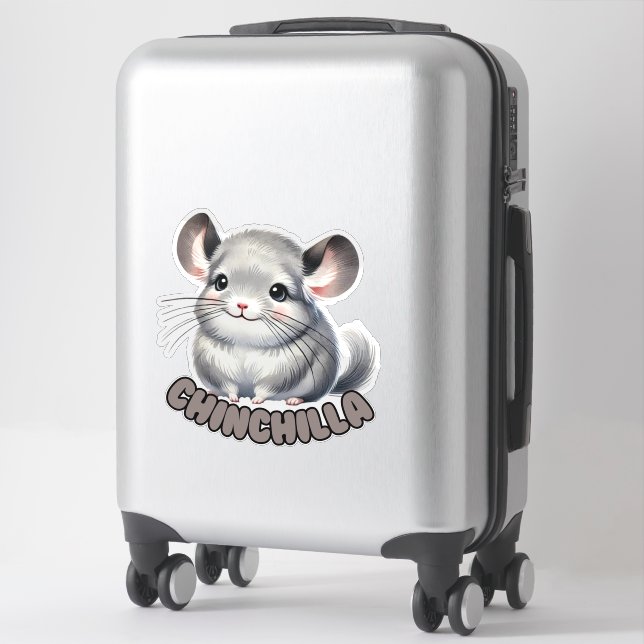 CHINCHILLA - NURSERY STICKER (Suitcase)