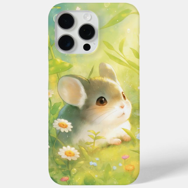 Chinchilla Peaceful Floral Nap Case-Mate iPhone Case (Back)