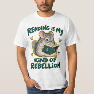 Chinchilla Reading Book T-Shirt