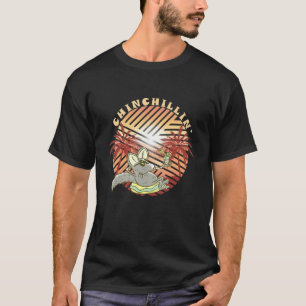 Chinchilla Summer Day Palm Chinchilla Drinking T-Shirt