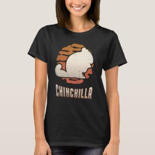 Chinchilla Vintage Retro Classic Animal Sunset T-Shirt
