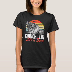 Chinchillin Like A Boss  Chinchilla  Retro T-Shirt