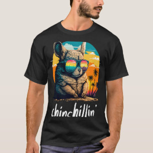 Chinchillin' Retro Groovy Chinchilla 1 T-Shirt