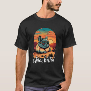 Chinchillin' Retro Groovy Chinchilla  1 T-Shirt