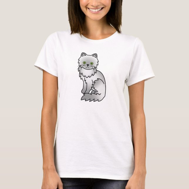Chincilla Persian Cat T-Shirt (Front)