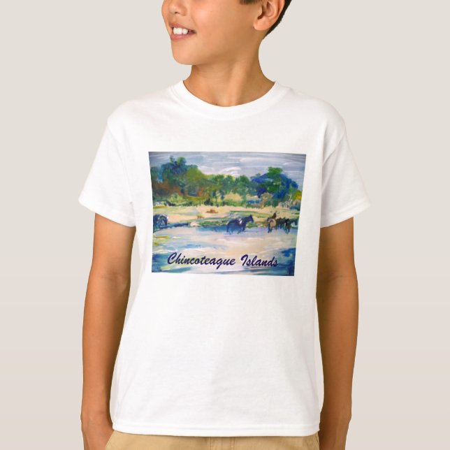 Chincoteague Island Horse Painting Sweatshirt T-Shirt (Front)