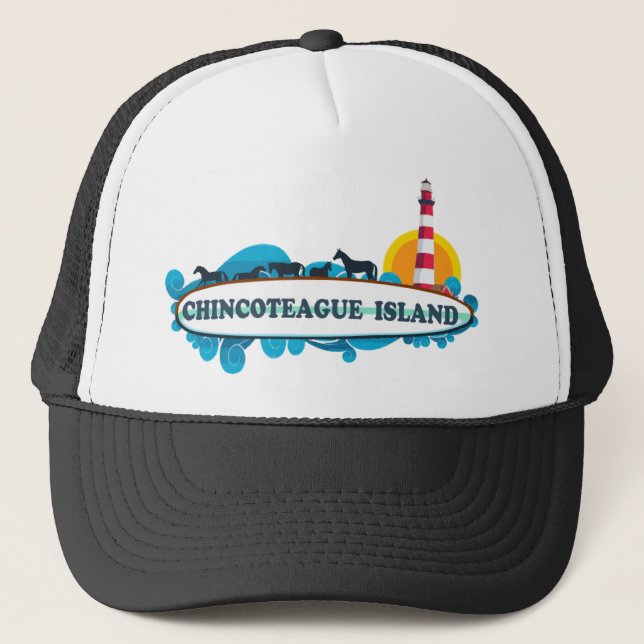 Chincoteague Island. Trucker Hat (Front)