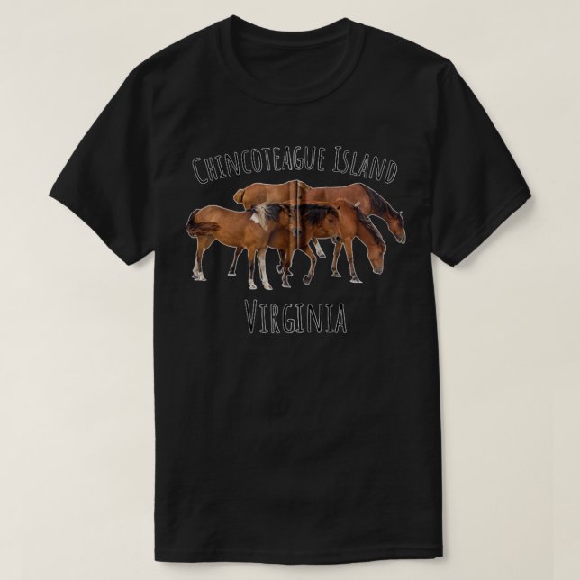 Chincoteague Island Virginia Horse Assateague Pony T-Shirt (Design Front)