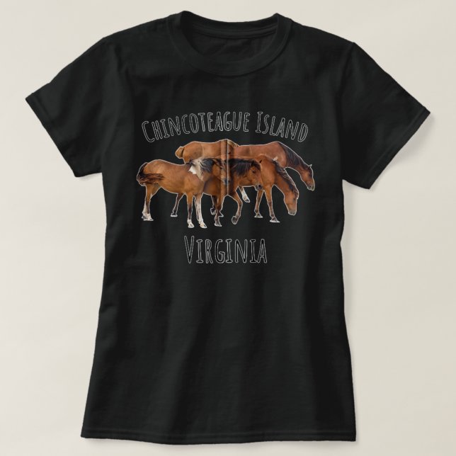 Chincoteague Island Virginia Horse Assateague Pony T-Shirt (Design Front)