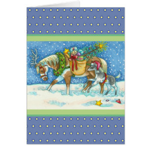 CHINCOTEAGUE PONIES CHRISTMAS GREETING CARD Verse
