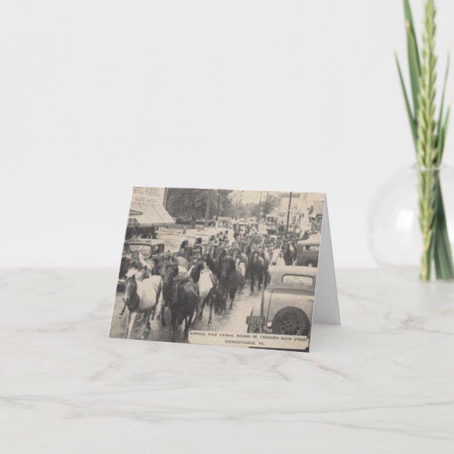 Chincoteague Pony Vintage 1941 Postcard (Front)