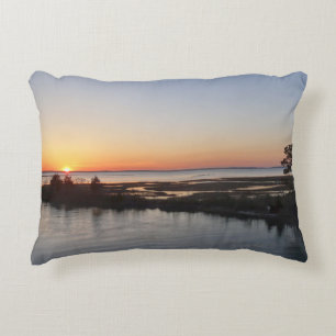 Chincoteague Sunset I Virginia Landscape Decorative Cushion