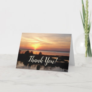 Chincoteague Sunset II Virginia Landscape Thank You Card