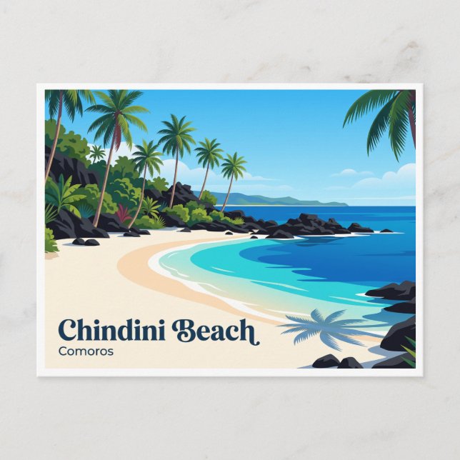 Chindini Beach Comoros Postcard (Front)