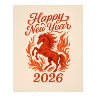 Chinese 2026 Fiery Horse Photo Print