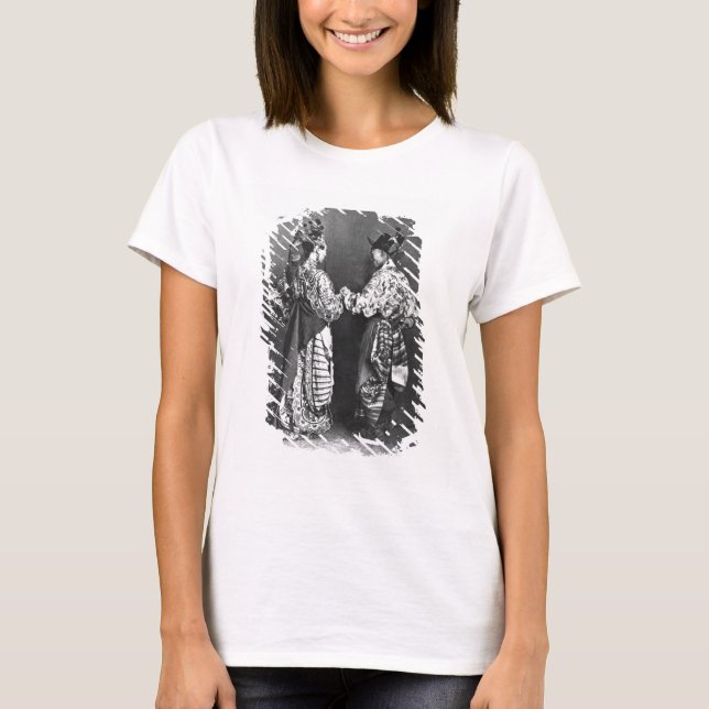 Chinese actors from behind, c.1870 (b/w photo) T-Shirt (Front)