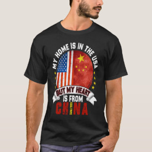 Chinese American Patriot Heart is from China Flag T-Shirt