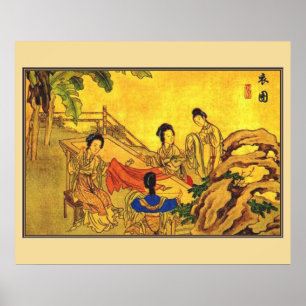 Chinese Ancient Painting, ladies Poster